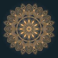Luxus-Zier- und Hochzeits-Mandala-Design-Hintergrund in goldener Farbe vektor