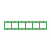 eps10 grüne Vektorfilmstreifenrolle 35 mm leeres Diarahmensymbol isoliert auf weißem Hintergrund. Rahmenbild-Fotografie-Symbol in einem einfachen, flachen, trendigen, modernen Stil für Ihr Website-Design und Logo vektor