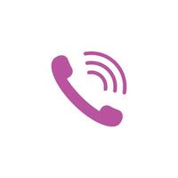 eps10 rosa vektor telefon ring upp eller telefon abstrakt ikon isolerat på vit bakgrund. Kontakt oss eller hotline symbol i en enkel platt trendig modern stil för din hemsida design, logotyp, och mobil app