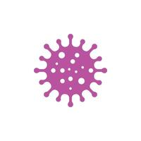 eps10 rosafarbenes Vektor-Coronavirus-Bakterienzellensymbol isoliert auf weißem Hintergrund. Covid 19 neuartiges Coronavirus-Bakteriensymbol in einem einfachen, flachen, trendigen, modernen Stil für Ihr Website-Design, Logo und Ihre App vektor