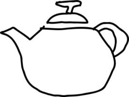 Wasserkocher für die Zubereitung von Tee-Symbol. vektor