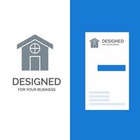 Stadtbauhaus graues Logo-Design und Visitenkartenvorlage vektor