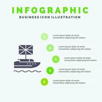 brexit britisches europäisches königreich uk solides symbol infografiken 5 schritte präsentationshintergrund vektor