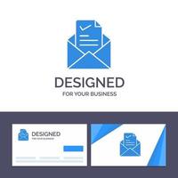 kreative visitenkarten- und logo-vorlage mail-e-mail-job kreuzen gute vektorillustration an vektor