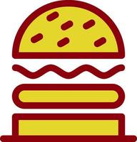 Burger-Sandwich-Vektor-Icon-Design vektor