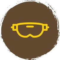 Vr-Brille Linie Vektor-Icon-Design vektor