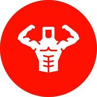 Bodybuilder-Vektor-Icon-Design vektor