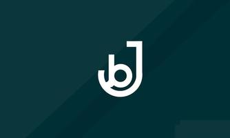 alfabetet bokstäver initialer monogram logotyp bj, jb, b och j vektor