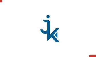 alfabetet bokstäver initialer monogram logotyp jk, kj, j och k vektor