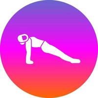 nach oben gerichtetes Plank-Pose-Vektor-Icon-Design vektor