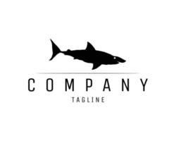 vektor logotyp i som ett abstrakt bild av en haj silhuett isolerat på en vit bakgrund utseende elegant och eleganta lämplig för bricka, emblem, företag, varumärke namn, företag. tillgängliga i eps 10.