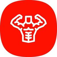 Bodybuilder-Vektor-Icon-Design vektor