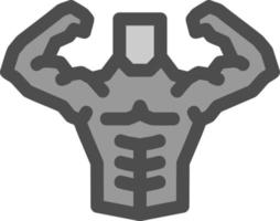 Bodybuilder-Vektor-Icon-Design vektor