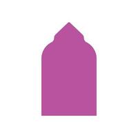 eps10 rosa Vektor islamische Moschee abstrakte Kunst solide Symbol isoliert auf weißem Hintergrund. muslimisches Religionssymbol in einem einfachen, flachen, trendigen, modernen Stil für Ihr Website-Design, Logo und Ihre Anwendung