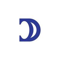 bokstaven d logotyp ikon formgivningsmall vektor