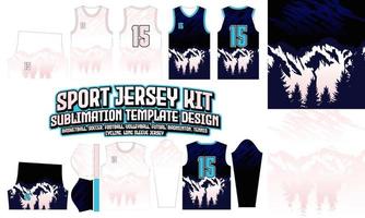 Forest Jersey Bekleidung Sportbekleidung Sublimationsmuster Design 251 für Fußball Fußball E-Sport Basketball Volleyball Badminton Futsal T-Shirt vektor