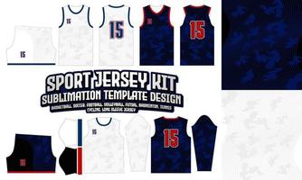 Sport Jersey Bekleidung Sportbekleidung Sublimationsmuster Design 260 für Fußball Fußball E-Sport Basketball Volleyball Badminton Futsal T-Shirt vektor