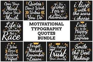 Motivations-Typografie-Zitate Bundle vol. 1 vektor