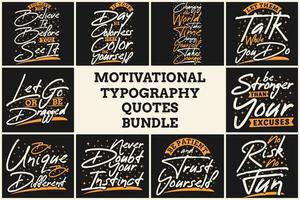 Motivations-Typografie-Zitate Bundle vol. 8 vektor