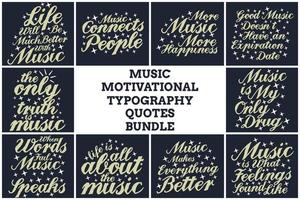 Musik-Typografie-Zitate Bundle vol. 1 vektor