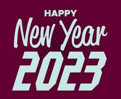 2023 frohes neues Jahr Urlaub Illustration Vektor abstrakte Cyan mit rotem Hintergrund