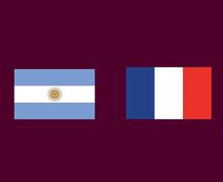 argentina och Frankrike flagga emblem fotboll symbol design latin Amerika och Europa vektor länder illustration