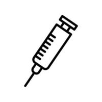 Abbildung des Injektionssymbols. Liniensymbolstil. Symbol im Zusammenhang mit Gesundheitswesen und Medizin. einfaches Vektordesign editierbar. pixelgenau bei 64 x 64 vektor