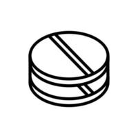 tabletten pillen symbol illustration. Liniensymbolstil. Symbol im Zusammenhang mit Gesundheitswesen und Medizin. einfaches Vektordesign editierbar. pixelgenau bei 64 x 64 vektor