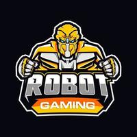 Gaming-Roboter-Logo-Esport-Design vektor