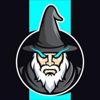 Wizard esports Logo-Design vektor