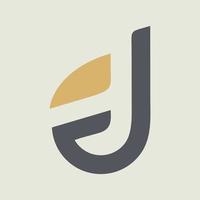 einfaches buchstabe j logo design vektor