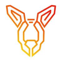 dicke Linie Logo Bild abstrakter orangefarbener Designvektor vektor