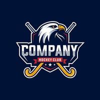 das Sport-Hockey-Club-Logo und der Adler vektor