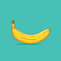 Bananen-Vektor-Clipart-Illustration. Flache Cartoon-Stil Strichzeichnung Banane für Web-Landing-Page, Banner, Aufkleber, Symbol vektor