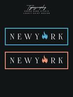 ny york stad urban minimalistisk typografi logotyp t skjorta design vektor