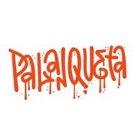 Palanquetas - urbaner Graffiti-Schriftzug auf Spanisch für Label, Banner, Menü, Restaurant, Verpackung, Cover, Vorlage, Poster, Dekoration, Postkarte. Palanquetas-Dessert. strukturierte Vektorillustration vektor