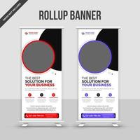 moderne Corporate Roll-Up-Pop-Up-Pull-Up- oder Standee-X-Banner-Designvorlage vektor