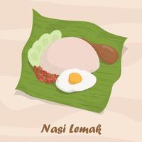 illustration av nasi lemak i vektor design