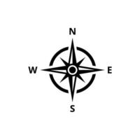 Kompasssymbol isoliert auf weißem Hintergrund vektor