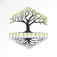 Baum und Wurzel in Sechseckform Bild Grafik Symbol Logo Design abstraktes Konzept Vektor Stock. kann als Symbol für die Natur oder Pflanze verwendet werden