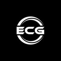 ecg brev logotyp design i illustration. vektor logotyp, kalligrafi mönster för logotyp, affisch, inbjudan, etc.