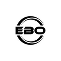 ebo brev logotyp design i illustration. vektor logotyp, kalligrafi mönster för logotyp, affisch, inbjudan, etc.