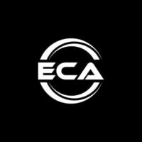 ECA-Brief-Logo-Design in Abbildung. Vektorlogo, Kalligrafie-Designs für Logo, Poster, Einladung usw. vektor
