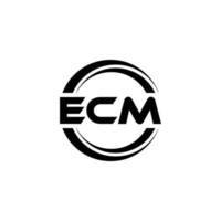 ecm brev logotyp design i illustration. vektor logotyp, kalligrafi mönster för logotyp, affisch, inbjudan, etc.