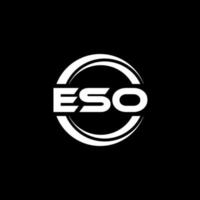 eso-brief-logo-design in der illustration. Vektorlogo, Kalligrafie-Designs für Logo, Poster, Einladung usw. vektor
