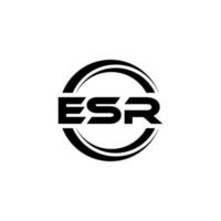 esr brev logotyp design i illustration. vektor logotyp, kalligrafi mönster för logotyp, affisch, inbjudan, etc.