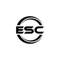 ESC-Brief-Logo-Design in Abbildung. Vektorlogo, Kalligrafie-Designs für Logo, Poster, Einladung usw. vektor
