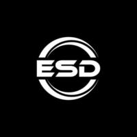 esd brev logotyp design i illustration. vektor logotyp, kalligrafi mönster för logotyp, affisch, inbjudan, etc.