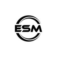 esm-Brief-Logo-Design in Abbildung. Vektorlogo, Kalligrafie-Designs für Logo, Poster, Einladung usw. vektor