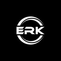 erk brev logotyp design i illustration. vektor logotyp, kalligrafi mönster för logotyp, affisch, inbjudan, etc.